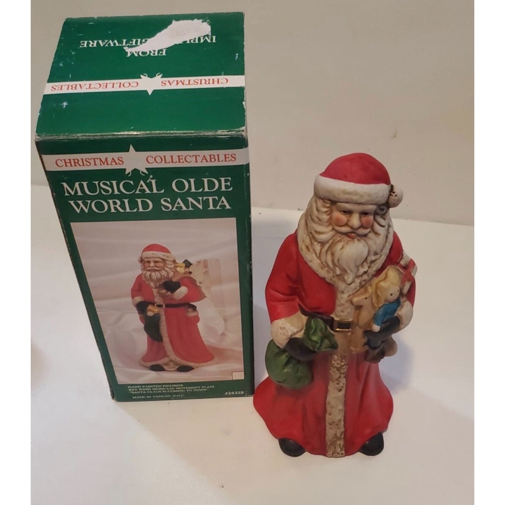Musical‎ Olde World Santa Claus Vtg 1991 Christmas Collectables Holiday Figurine